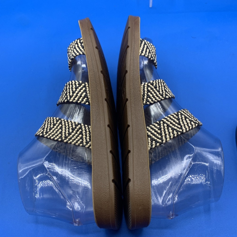 CL By Laundry Women's Slip On Strappy Sandals Beige Brown - Size 8 - Picture 4 of 6